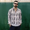 Campus Sutra Men Men's Beige & Black Ombre Strokes Shirt - 2 of 3