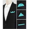 INSPIRE CHIC Men's Wedding Party Solid Color Self-Folded Pocket Squares - 4 of 4