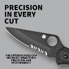 Spyderco Delica 4 Lightweight Folding Knife with 2.90" Saber-Ground Black CombinationEdge Blade | Superior Cutting Performance with FRN Handle, Black - 3 of 4