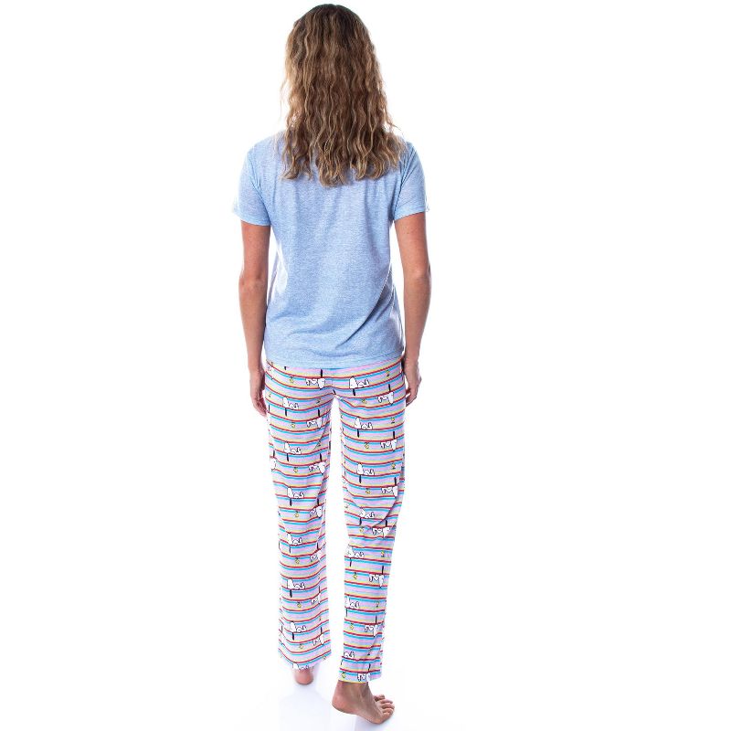 Peanuts Women's Snoopy Happiness is Sleeping In Shirt And Pant Sleepwear Set, 4 of 6