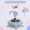 VYNXARIA Blue Toddler Trampoline with Handles and Dinosaur Patterns: Safer, Elastic - Rope Built for Babies - 2 of 4