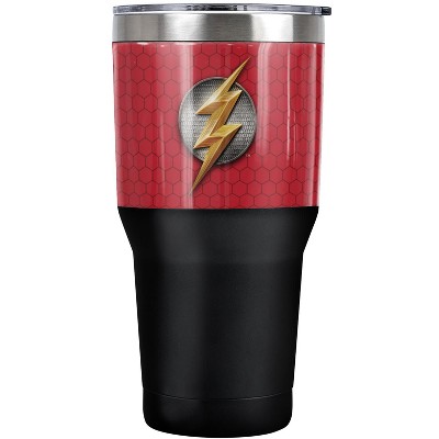 Justice League Flash Logo Steel Tumbler 30oz Coffee Travel Mug