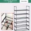 SEVOBAL 4-Tier Sturdy Shoe Organizer Metal Storage Shelf for Multiful Pairs Stackable for Closet Entryway Hallway, Black, 6.69"*2.76"*22.44" - 4 of 4