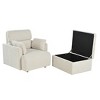 PAGED Modern Accent Chair, PU Leather Arm Chair with High Backrest, Living Room Reading Chair for Bedroom - 4 of 4
