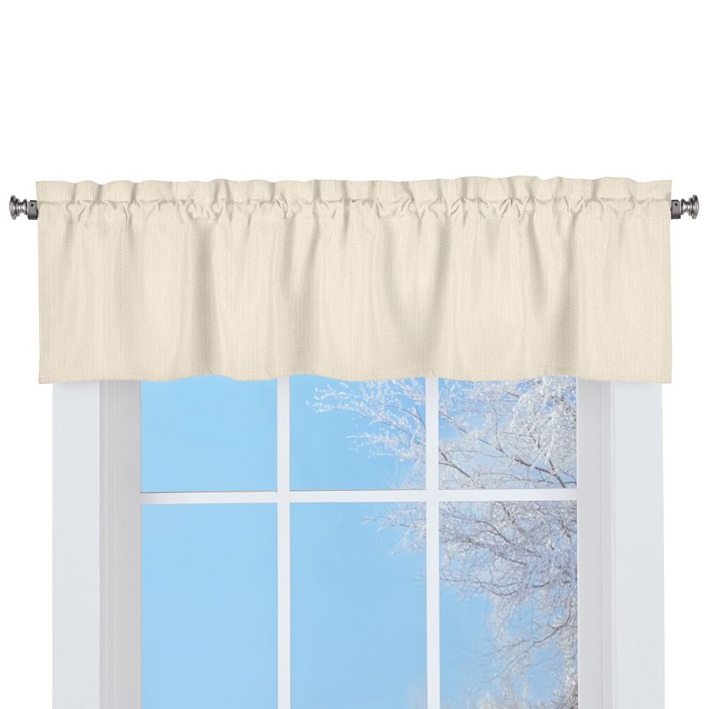Collections Etc Solid Textured Swag Window Valance with Rod Pocket Top for Easy Hanging - Classic Home Decor for Any Room, 1 of 5