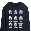 Men's - Star Wars - The Mandalorian Mandalorian Moods Long Sleeve Graphic T-Shirt - 2 of 4