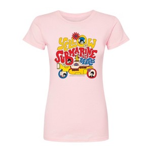 Women's - The Beatles - Yellow Submarine Letters Fitted Graphic T-Shirt - 1 of 3