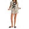 Women's Striped Pattern Ruffled Shorts - MIOU MUSE - 4 of 4