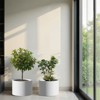 Spassway Indoor Outdoor Round Metal Planter Pot Planter Box Patio Garden Bed Black - 2 of 4