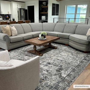 Hauteloom Bellara Luxury Fringed Faux Silk Rug - 1 of 4