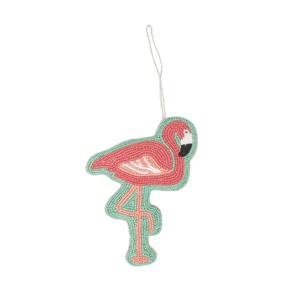 Gallerie II Flamingo Beaded Christmas Xmas Ornament - 1 of 4