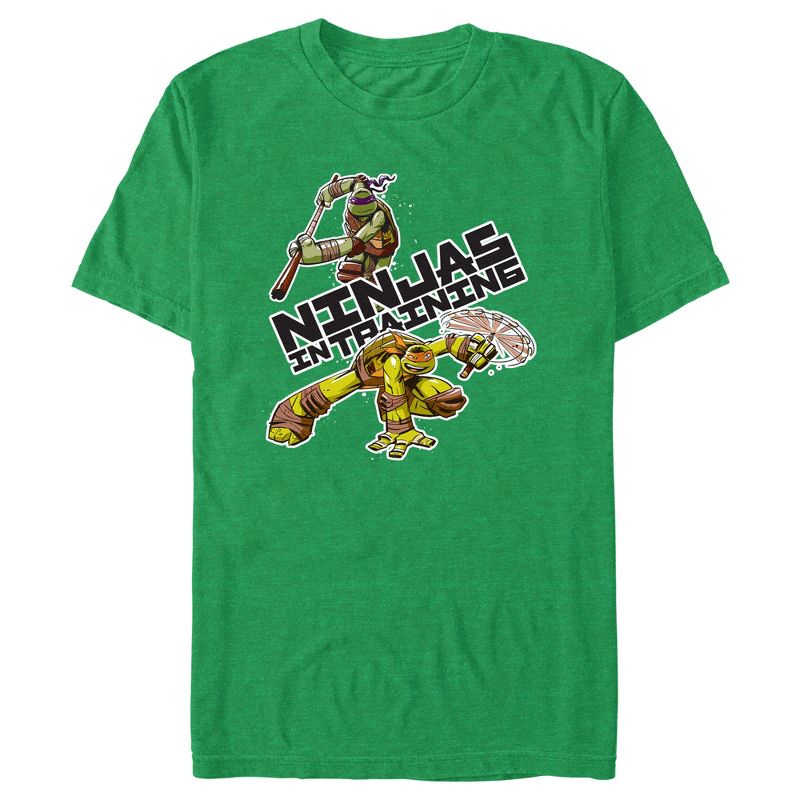 Men's Teenage Mutant Ninja Turtles Michelangelo and Donatello Ninjas in Training T-Shirt, 1 of 4