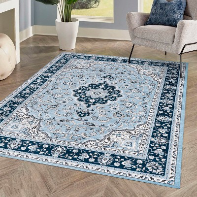 Palmette Modern Persian Floral Area Rug - JONATHAN Y