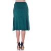 24seven Comfort Apparel A Line Elastic Waist Knee Length Skirt - 3 of 4