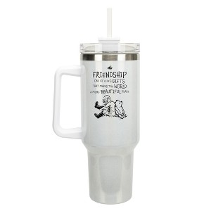 Elanze Designs Friendship Pooh Classic Bear 40 oz. Stainless Steel, Large Water Bottle Coffee Mug, Spill & Leak Resistant, Thermal Travel Tumbler with - 1 of 1