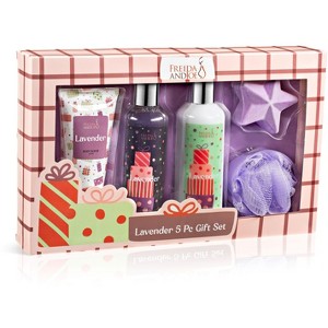 Freida & Joe 5-piece Lavender Bath & Body Holiday Collection Gift Box - 1 of 3
