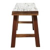 Mahogany Wood Bench Brown - Olivia & May: Handmade, No Assembly, Indoor Use, Seats 2 - 4 of 4