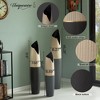 Uniquewise Tall Freestanding Ceramic Floor Vase - Beige Polka Dot Striped Top and Black Bottom, Large Waterproof Vase - 2 of 4