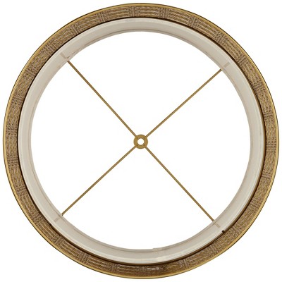 Gold Finish Laser Cut Metal Drum Lamp Shade