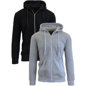Galaxy By Harvic Boy's Slim Fit Fleece Lined Zip Up Hoodie-2 Pack - 1 of 4