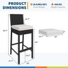 Wicker Woven Outdoor Bar Stools Set, Rattan Patio Stools & Patio Armless Bar Chairs, Outdoor Bar Height Chair With Soft Seat Cushion - 2 of 4