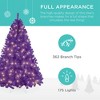 Best Choice Products Pre-Lit Purple Christmas Tree, Artificial Full Holiday Decoration w/ Incandescent Lights - 3 of 4