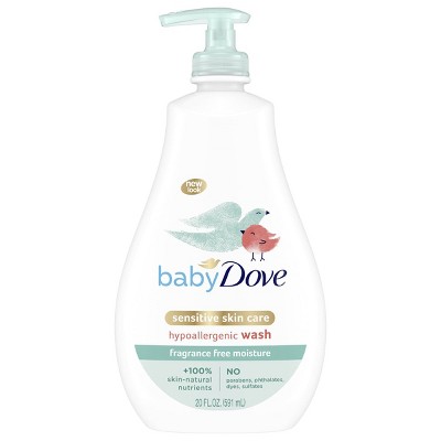 Baby Dove Fragrance Free Moisture Sensitive Skin Hypoallergenic Wash - 20 fl oz