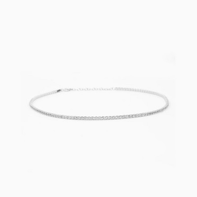Bearfruit Jewelry Sterling Silver 18k Gold Plated Cherie Tennis Necklace