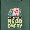 Women's - SpongeBob SquarePants - Head Empty Gary Lightweight French Terry Wide Neck Long Sleeve Shirt - 2 of 4