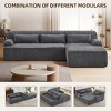 AENKYO Modular Sectional Sofa with L-Shape Boneless Chaise, Deep Seat Cloud Couch Corduroy Fabric, No Assembly Required for Living Room - Brown - 2 of 4