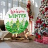 Lomsoe Christmas Wooden Hanging Decor Hello Winter Welcome Door Sign Snowman Wooden Farmhouse Wall Front Door Hanger Christmas Sign Christmas Gift - 2 of 4