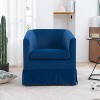 Acekool Modern Swivel Chair, Upholstered Accent Armchair with Wide Seat & Elastic Cushion for Living Room, Bedroom, Office - 3 of 4
