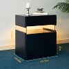 QingMoon Modern Night Stand with 3 Drawers, Led Bedside Table, with Silent Slide Drawer, for Office, Office File Cabinet Organizer - 3 of 4