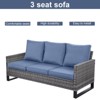 POCASSY 9PCS Patio Furniture Set with Swivel Chair, Outdoor Sofa Couch Set with 4 Chairs, Luxury Outdoor Conversation Set with Comfort Thick Cushion - 3 of 4