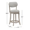 Sloan Swivel Counter Height Barstool Gray - Hillsdale Furniture - 3 of 4