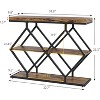 GOCAPTAIN 3-Tier Narrow Farmhouse Console Table, 32" Entryway Table with Open Storage Shelves, Console Sofa Table for Living Room, Entryway, Hallway - 2 of 4