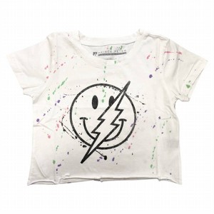 Women's Wo's Smiley Bolt Splatter Cropped Tee - PRINCE PETER XS - 1 of 1