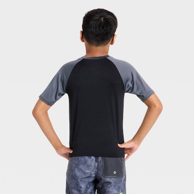 Nintendo Boys' Nintendo Super Mario Brothers Bowser Short Sleeve Rash Guard Top - Charcoal Gray/Black XS — фото 2