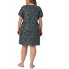 Agnes Orinda Women's Plus Size Cute Cat Print Round Neck Family Nightgown - 4 of 4