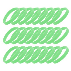 Unique Bargains Eye-catching Solid Silicone Bracelets 24 Pcs - 1 of 4