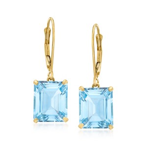 Ross-Simons 11.00 ct. t.w. Sky Blue Topaz Drop Earrings in 14kt Yellow Gold - 1 of 3