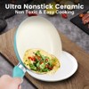 Itopfox 7-Piece Nonstick Ceramic Cookware Set, Kitchen Induction Pots and Pans with Stay Cool Handle, PFOA Free, Turquoise - 4 of 4