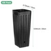 Unique Bargains Plastic Deep Drainage Holes Indoor Outdoor Gardening Plant Nursery Pots Black - 3 of 4