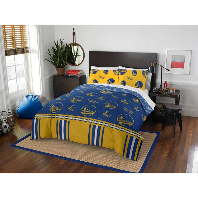 NBA Golden State Warriors Rotary Bed Set, 1 of 4