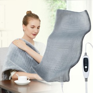33*17in Extra Large Electric Heating Pad with 4 Temperature Settings & 2-Hour Auto Shut-Off, Soft Heating Pad, Machine Washable - 1 of 4