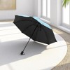 Unique Bargains Portable Umbrella 8-Rib Leaves Pattern Manual Sun Impact Cloth Vinyl 39.37"x27.17" 1 Pcs - 2 of 4