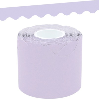 Teacher Created Resources Lavender Scalloped Rolled Border Trim, 50 Feet (Pack of 6)