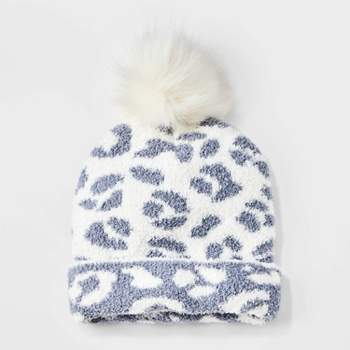 Toddler Leopard Printed Beanie - Cat & Jack™ Gray