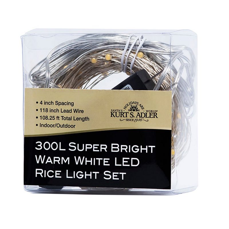 Kurt Adler 300-Light Warm White LED Rice Lights, 1 of 6