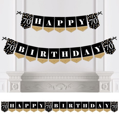70Th Birthday Decorations Backdrop Banner for Men, Happy 70Th